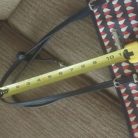 Nine West Navy Red and White Hearts Large Tote - Picture 15 of 16